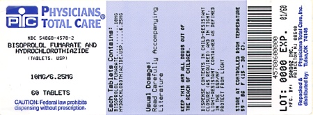 Bisoprolol 10 mg/6.25 mg Label