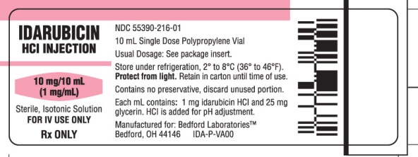 Idarubicin 10 ml vial label