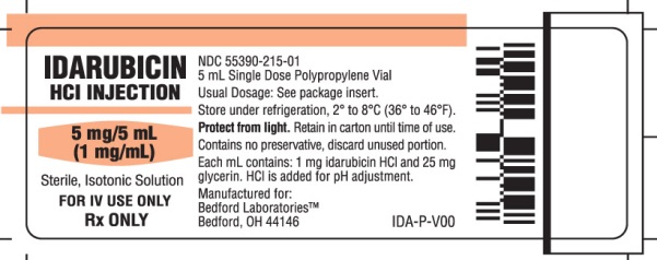 Idarubicin 5 ml vial label