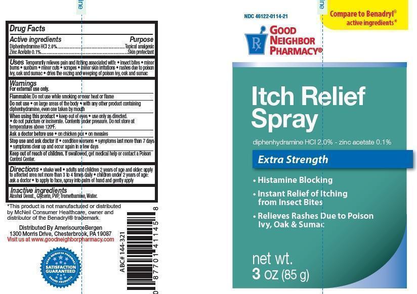 Good Neighbor Pharmacy Itch Relief Extra Strength | Diphenhydramine, Zinc Acetate Aerosol, Spray Breastfeeding