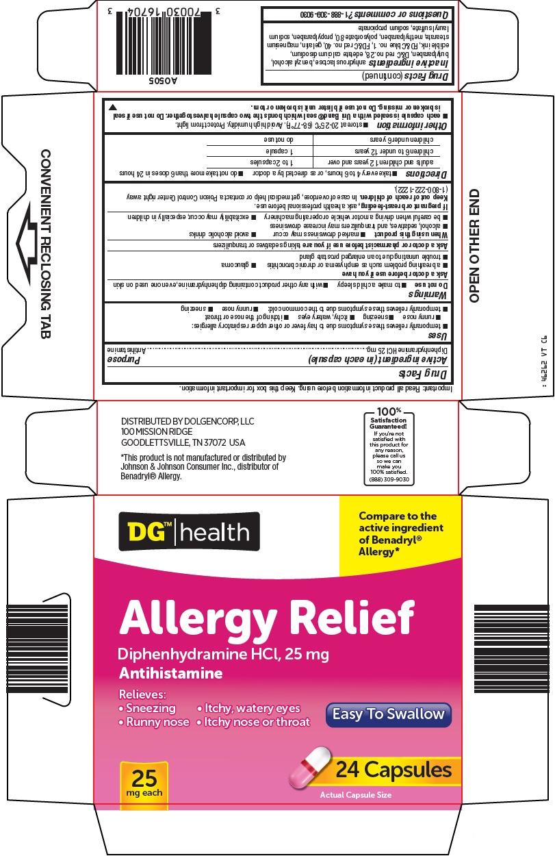 Dg Health Allergy Relief | Diphenhydramine Hydrochloride Capsule while Breastfeeding