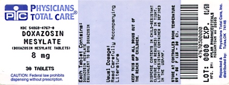 image of 8 mg package label