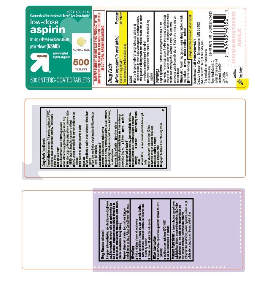 481R target Low Dose aspirin bottle label-500ct