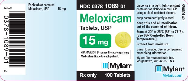 Meloxicam Tablets, USP 15 mg Bottle Label