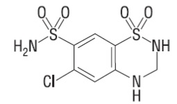 Structure of Hydrochlorothiazide