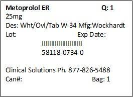 Metoprolol Succinate 25mg Packet