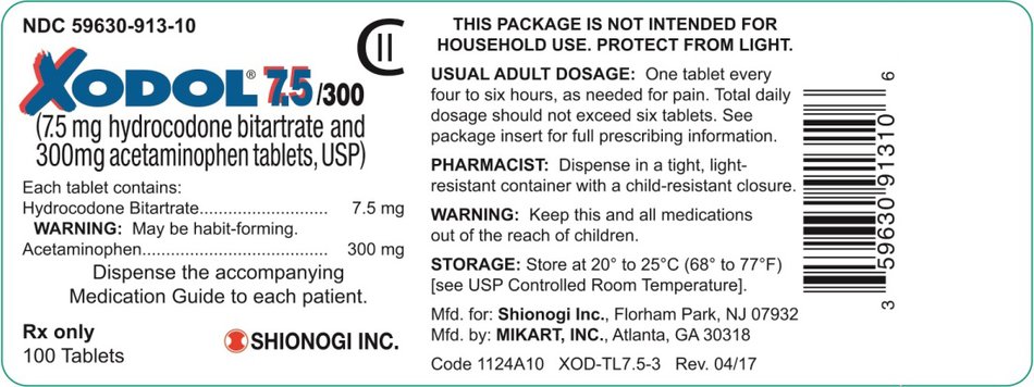 7.5 mg/300 mg 100-count container label