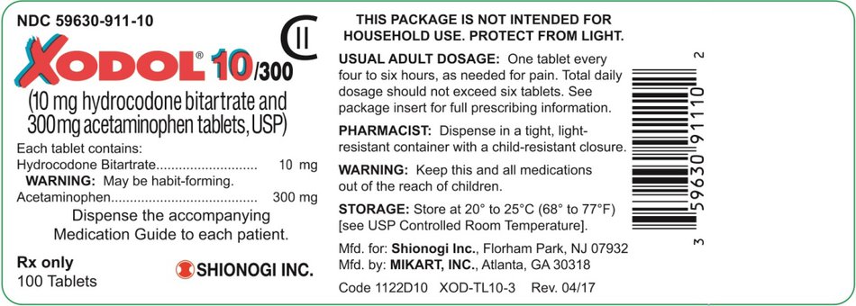 10 mg/300 mg 100-count container label