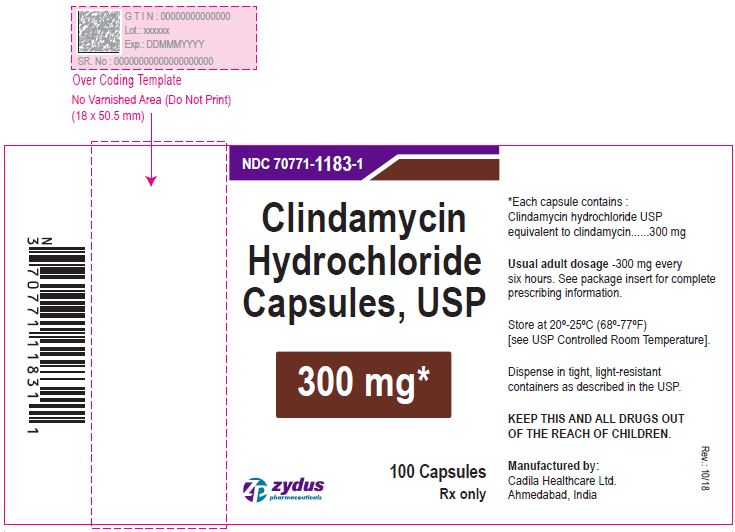 Clindamycin HCL Capsules USP, 300 mg
