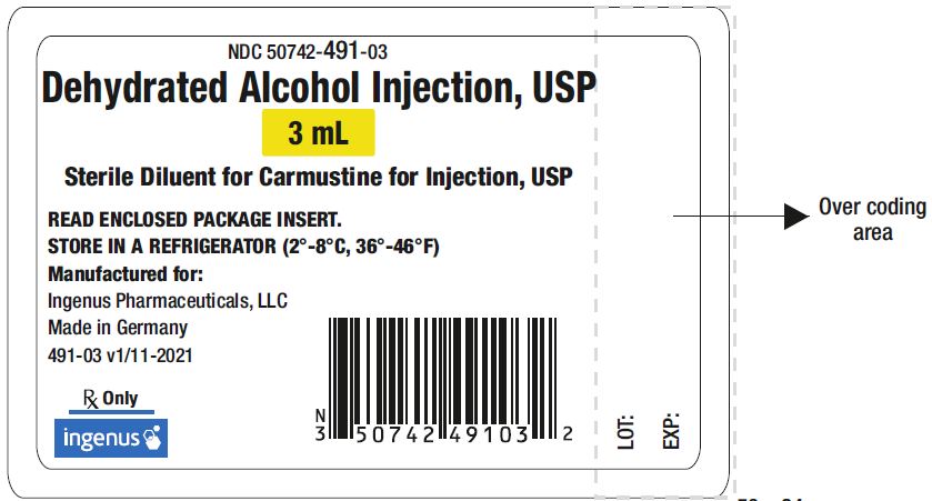 Dehydrated Alcohol for Injection, USP Vial Label