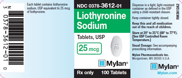 Liothyronine Sodium Tablets, USP 25 mcg Bottle Labels