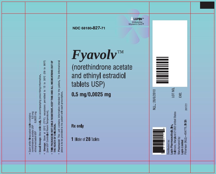 Pouch Label: 28 Tablets - NDC 68180-827-71