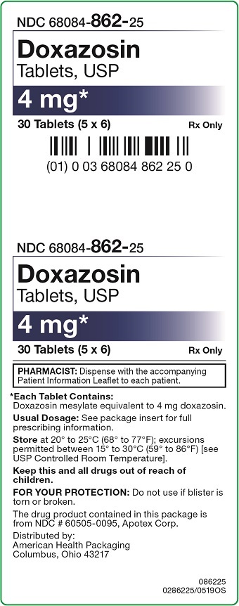 4 mg Doxazosin Tablets Carton 30UD