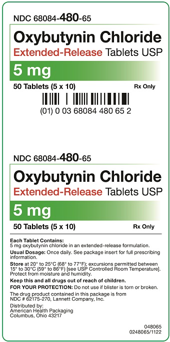 5 mg Oxybutynin Chloride Extended-Release Tablets Carton - 50 UD