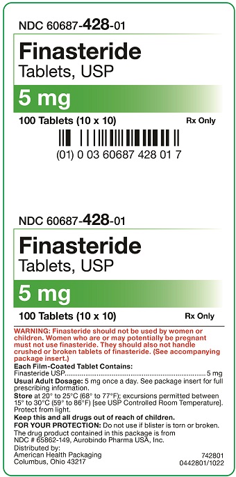 5 mg Finasteride Tablets Carton 100UD