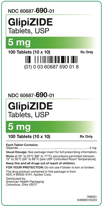 5 mg Glipizide Tablets Carton