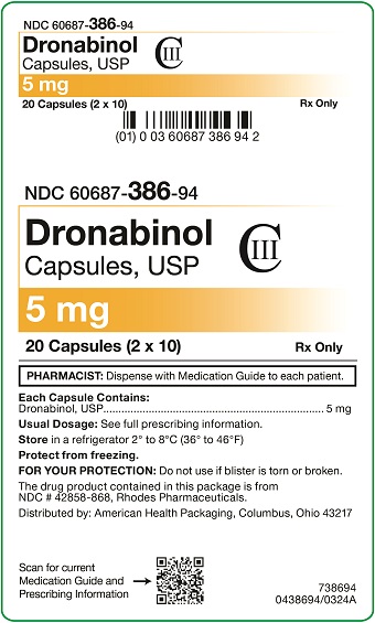 5 mg Dronabinol Capsules Carton 20UD