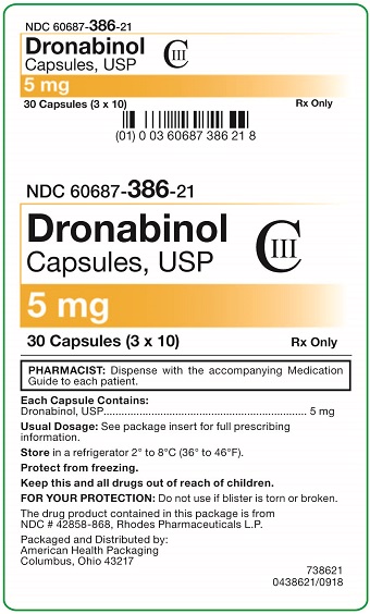 5 mg Dronabinol Capsules Carton 30UD