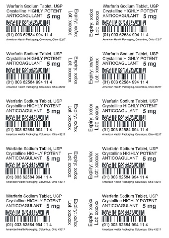 5 mg Warfarin Sodium Tablet Blister