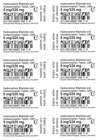 5 mg/325 mg Hydrocodone Bitartrate and Acetaminophen Tablet Blister
