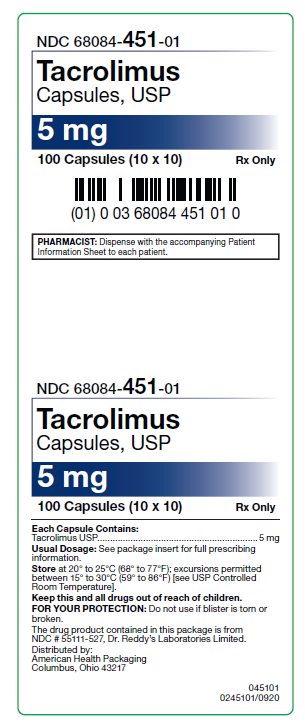 5 mg Tacrolimus Capsules Carton