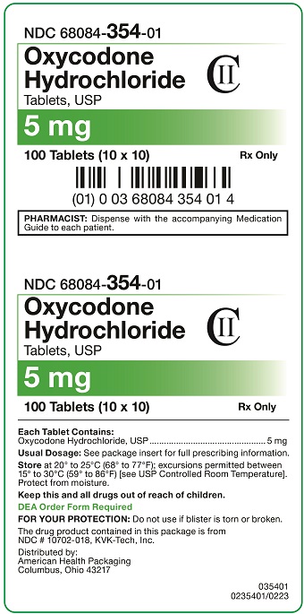 Oxycodone HCl Tablets - Carton - 5 mg