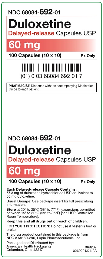 60 mg Duloxetine Delayed-release Capsules Carton