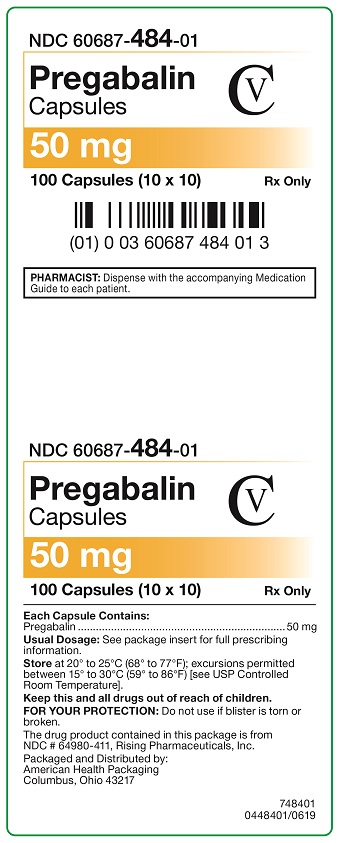 50 mg Pregabalin Capsules Carton