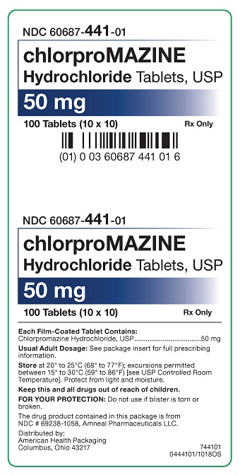 50 mg chlorproMAZINE HCl Tablets Carton