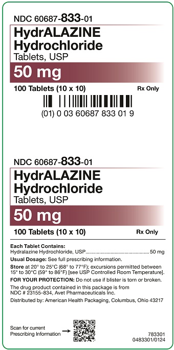 50 mg Hydralazine HCl Tablets Carton