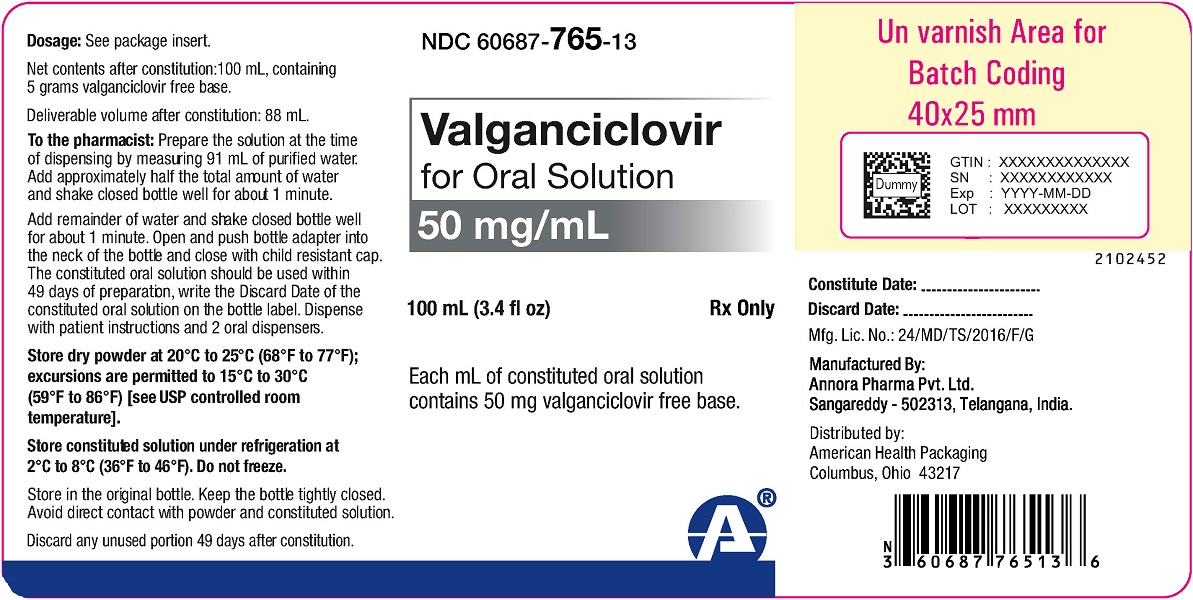 50 mg per mL Valganciclovir OS Bottle