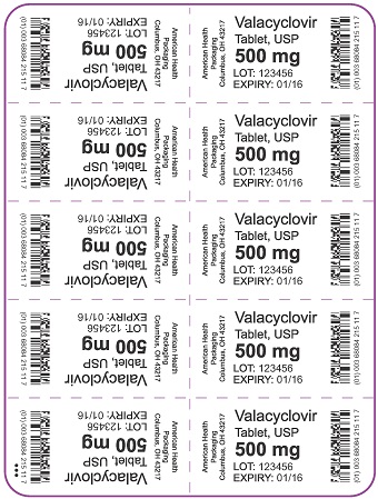 500 mg Valacyclovir Tablets Blister