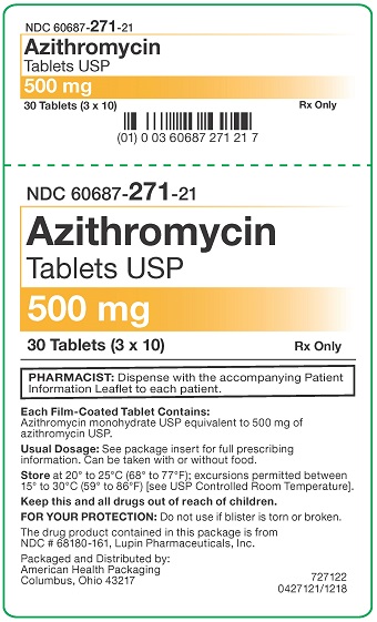 500 mg Azithromycin Tablets Carton
