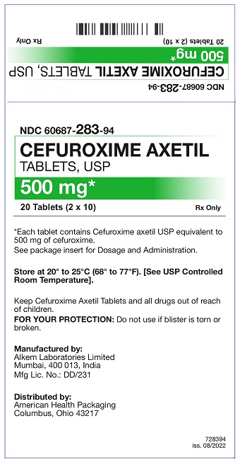 500 mg Cefuroxime Axetil Tablets Carton
