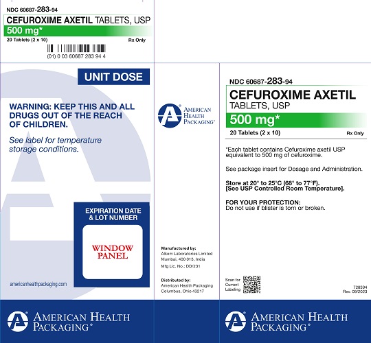 500 mg Cefuroxime Axetil Tablets Carton 2x10