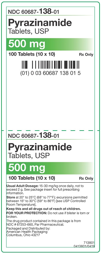 500 mg Pyrazinamide Tablets Carton