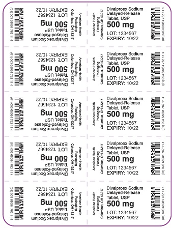 500 mg Divalproex Sodium DR Tablet Blister