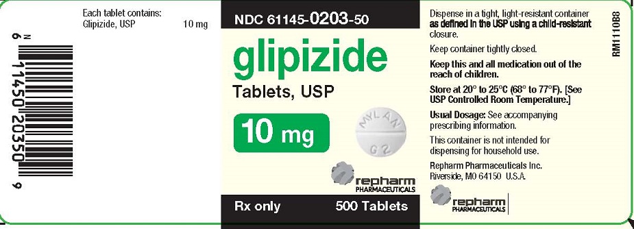 Glipizide Tablets 10 mg Bottle Label