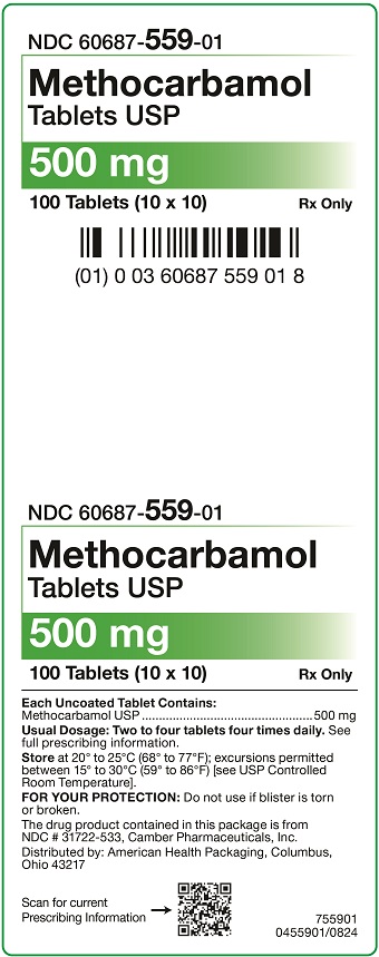 500mg Methocarbamol Tablets Carton