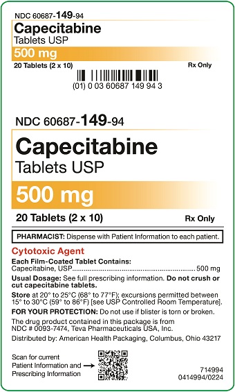 500mg Capecitabine Tablets Carton