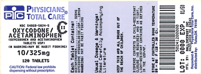 image of 10 mg/325 mg label