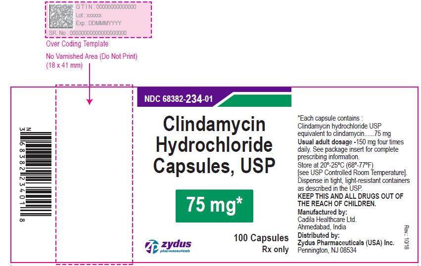 Clindamycin HCL Capsules USP, 75 mg