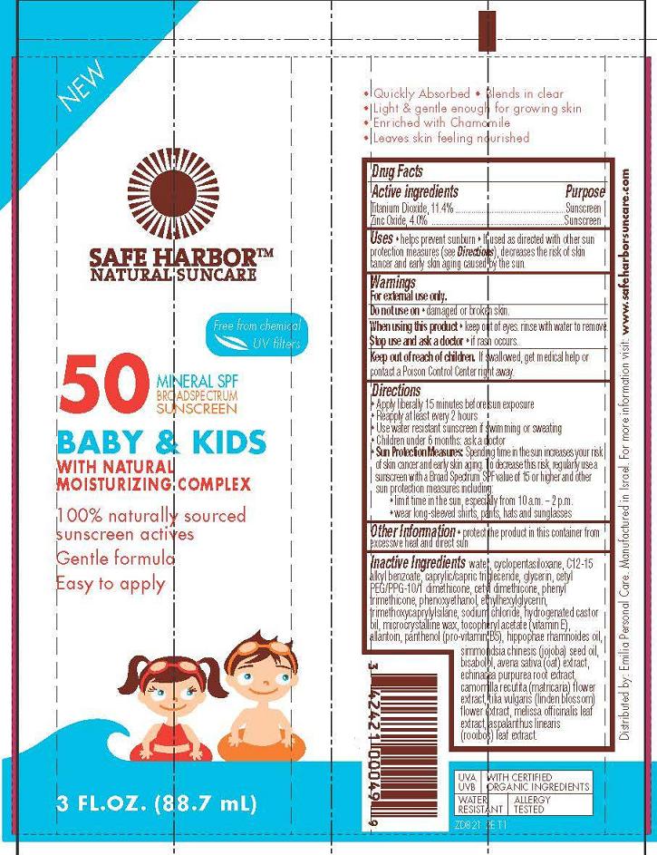 Safe Harbor - Natural Sunscreen - Baby And Kids Spf50 Broad Spectrum Sunscreen while Breastfeeding