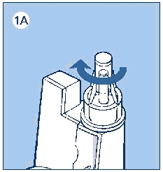 Figure 1A: Attaching needle to Innolet