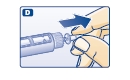 Diagram D: Removing the inner needle cap