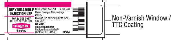Vial label for Dipyridamole Injection USP 10 mg per 2 mL