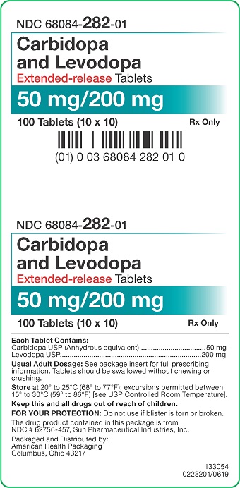 50mg/200mg Carbidopa/Levodopa ER Tablets Carton