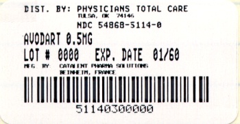 Avodart 0.5 mg capsules label