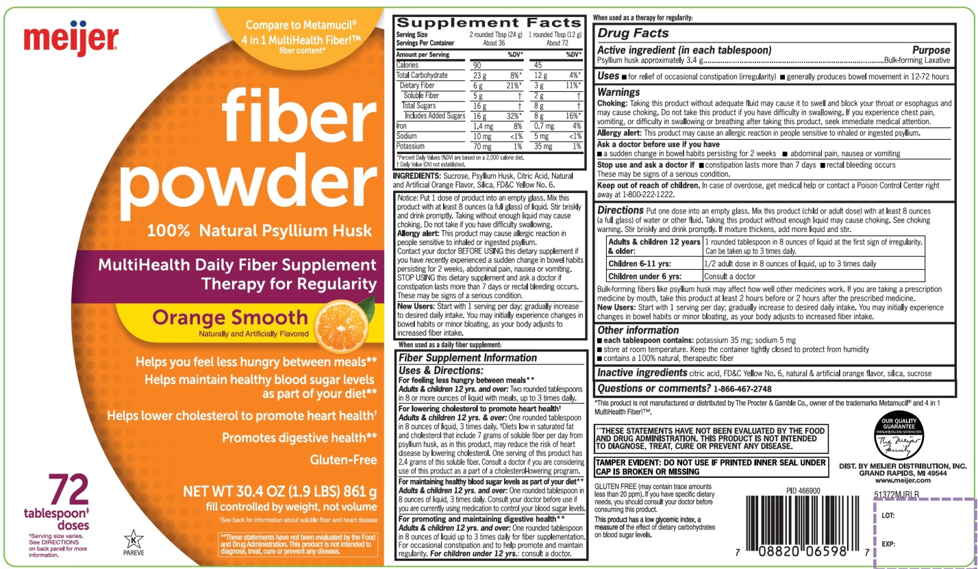 meijer fiber powder ornage smooth 72 tablespoon doses