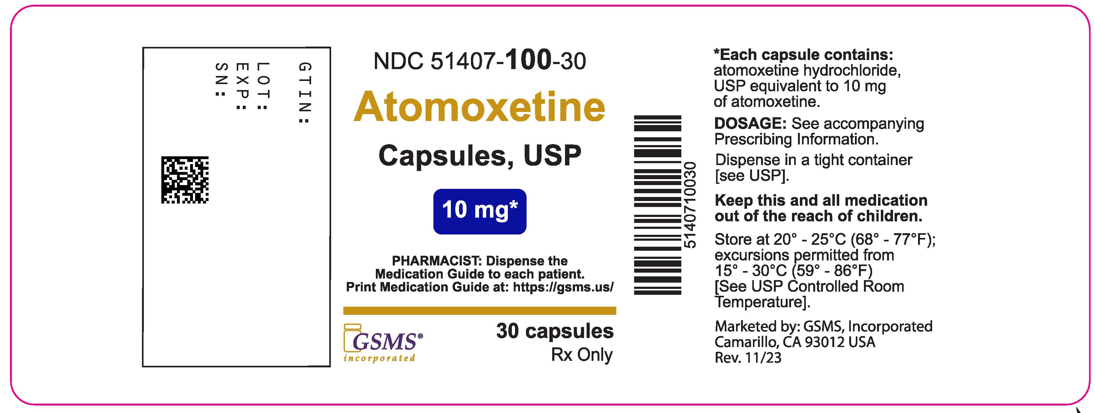 51407-100-30OL - Atomoxetine Caps - 30ct - Rev 1123.jpg